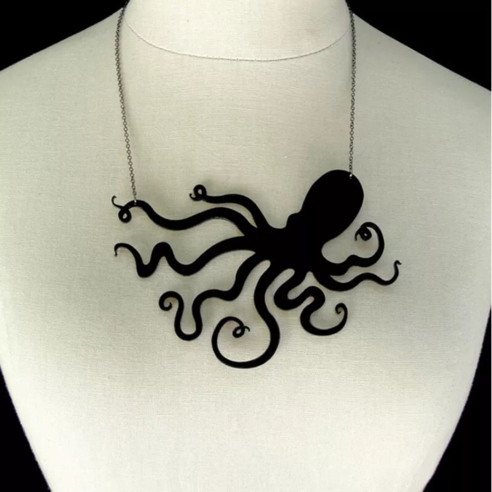 Goth Octopus Necklace